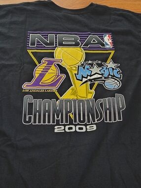 NBA Los Angeles Lakers 2009 Championship Shirt XXL Orlando Magic Vintage Gildan